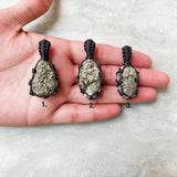 Genuine Raw Pyrite Necklace with Handwoven Cord