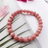 Rhodochrosite Beaded Bracelet