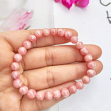 Rhodochrosite Beaded Bracelet