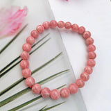 Rhodochrosite Beaded Bracelet