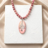 Rhodochrosite & Rhodonite Silver Necklace