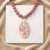 Rhodochrosite & Rhodonite Silver Necklace