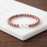 925 sterling silver Rhodonite gemstone bracelet