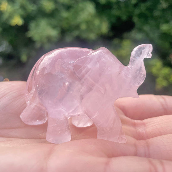 Rose Quartz Elephant