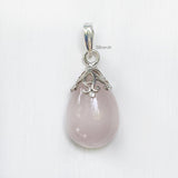 Rose Quartz Filigree Silver Pendant