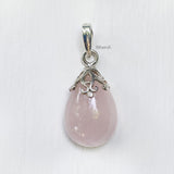 Rose Quartz Filigree Silver Pendant