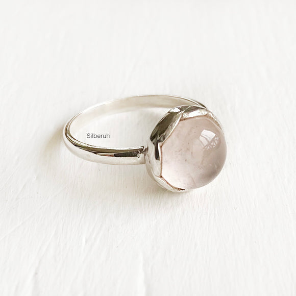 Rose Quartz Ring Oval Faceted Gemstone Delicate 925 Sterling Silver  Handmade | eBay