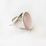 Rose Quartz Marquise Silver Ring
