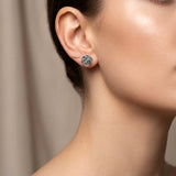 everyday floral silver stud earrings India
