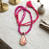 Rosetta Agate & Pink Onyx Beaded Necklace