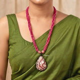 Rosetta Agate & Pink Onyx Beaded Necklace