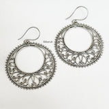 Round Filigree Silver Earring