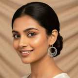 Round Filigree Silver Earring