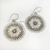 Round Silver Jali Earring