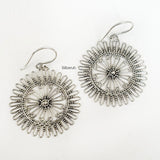 Round Silver Jali Earring