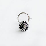 Round Silver Nose Pin