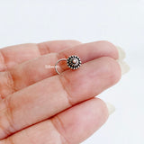 Round Silver Nose Pin
