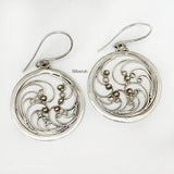 Round Swirl Silver Earring