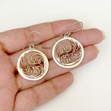 Round Swirl Silver Earring