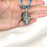 Rutilated Quartz & Sodalite Silver Necklace