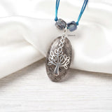 Rutilated Quartz & Sodalite Silver Necklace