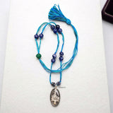 Rutilated Quartz & Sodalite Silver Necklace