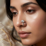 925 sterling silver shell nose clip minimal