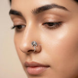 boho nose clip silver minimal