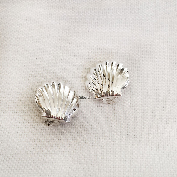 Seashell Silver Clip on Earring