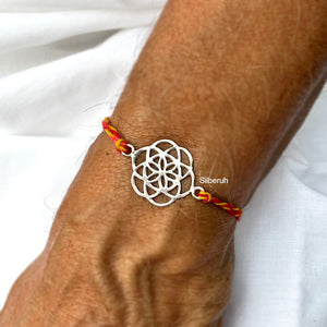 Seed of Life 925 silver Rakhi for protection and blessings