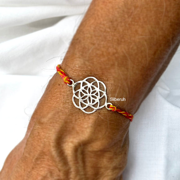 Seed of Life 925 silver Rakhi for protection and blessings