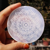 Selenite Mandala Charging Plate
