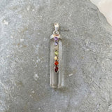 Handcrafted sterling silver chakra crystal pendant