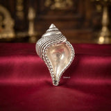 925 silver Shankh shaped diya for puja by Silberuh