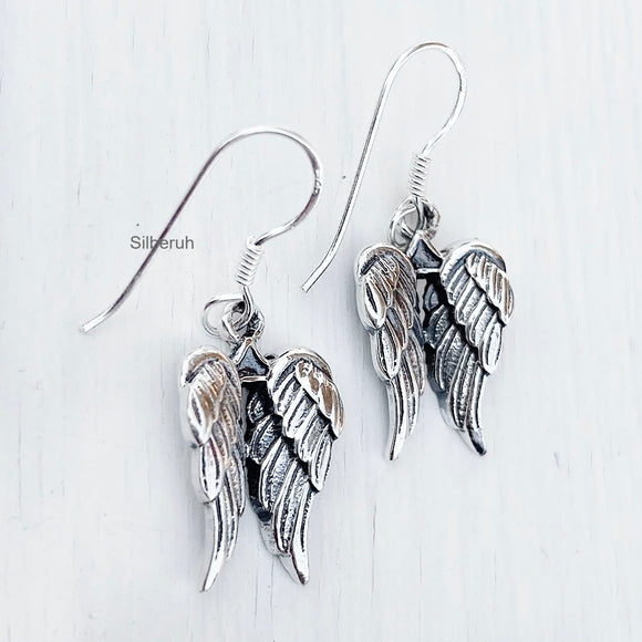 Silver Angel Wing Earring