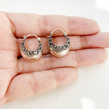 Silver Bali Hoop Earring