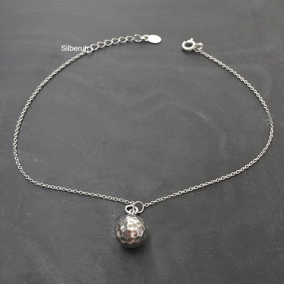 Silver Ball Anklet