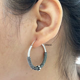 925 sterling silver Banjara Bali hoop earrings