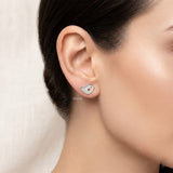 bird stud earrings silver