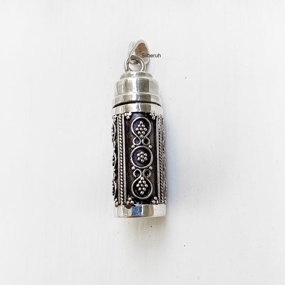 Silver Bottle Locket Pendant