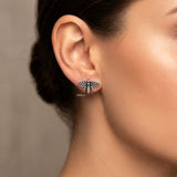 925 silver bee earrings minimal