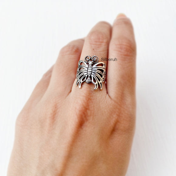 Silver Butterfly Ring