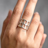 925 silver cage ring statement design India