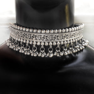 Silver Chitai Choker Necklace