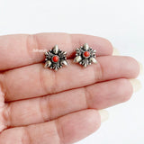 Silver Coral Stud