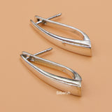 Silver Drop Hoop Bali Earring