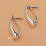 Silver Drop Hoop Bali Earring