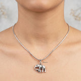 buy elephant silver pendant online India sterling silver