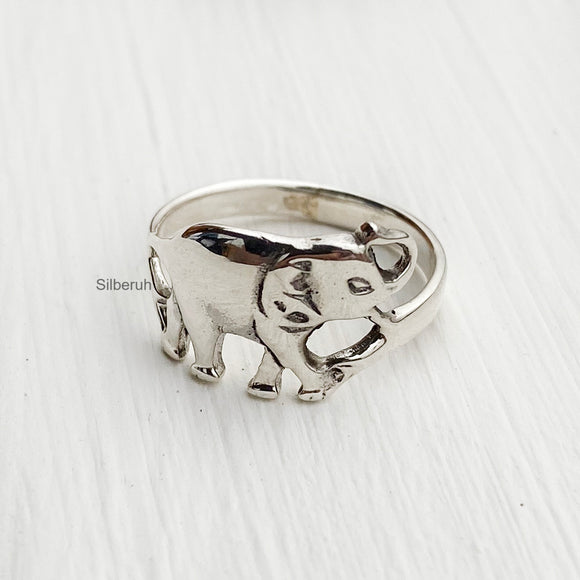 Silver Elephant Ring