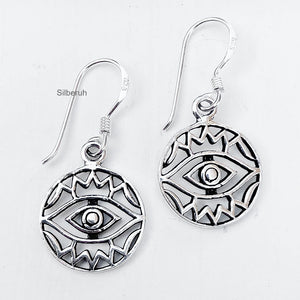 Silver Evil Eye Earring